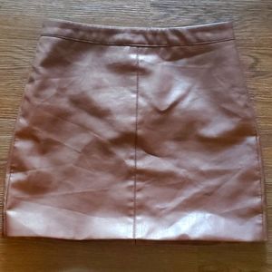 Altar'd State brown leather mini skirt